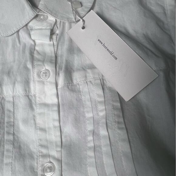 Girls Beetworld white cotton summer tie front top - Picture 6 of 7